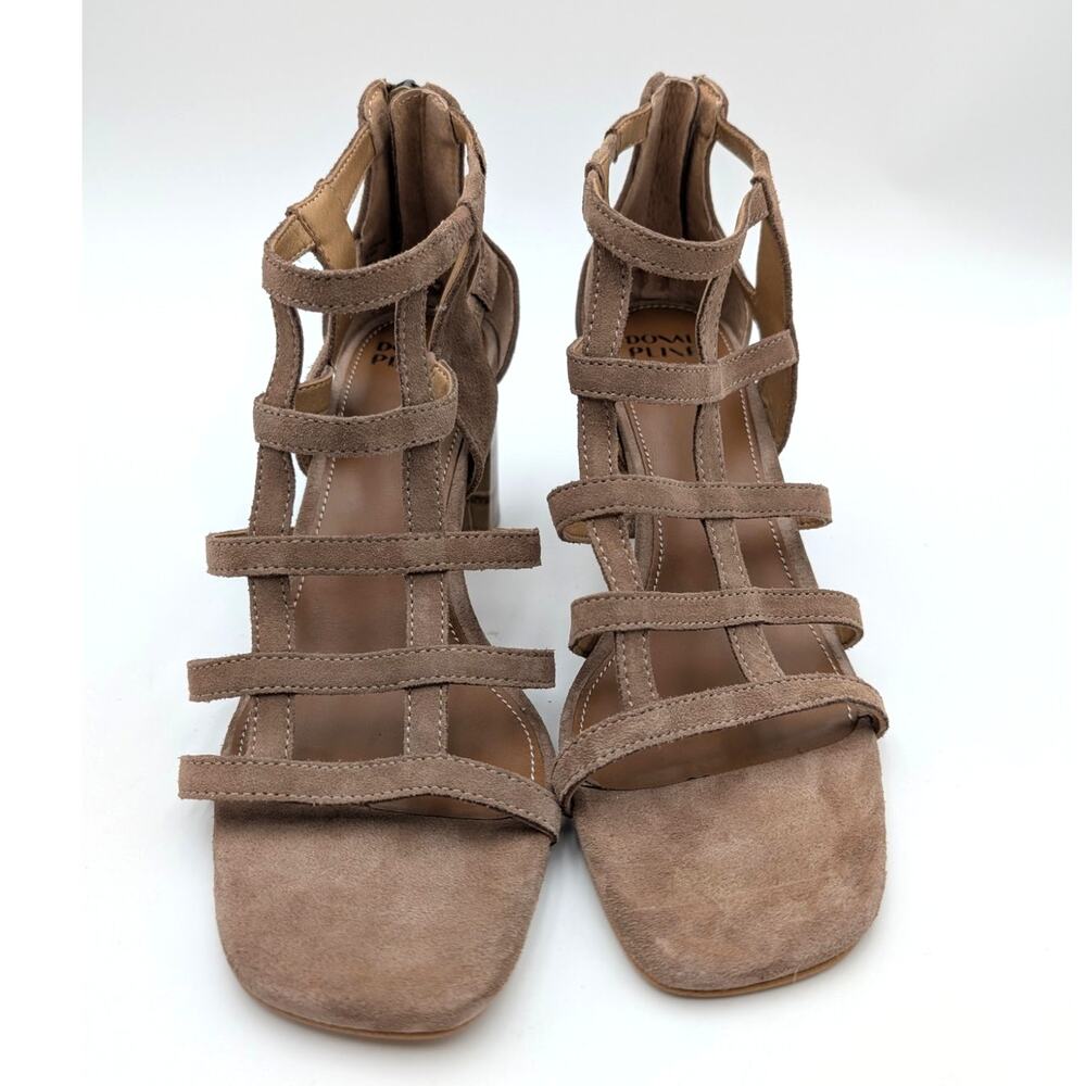 Donald Pliner Poeme Block Heel Sandal Women's Tobacco Brown Size US9.5M EU40 - Picture 2 of 10